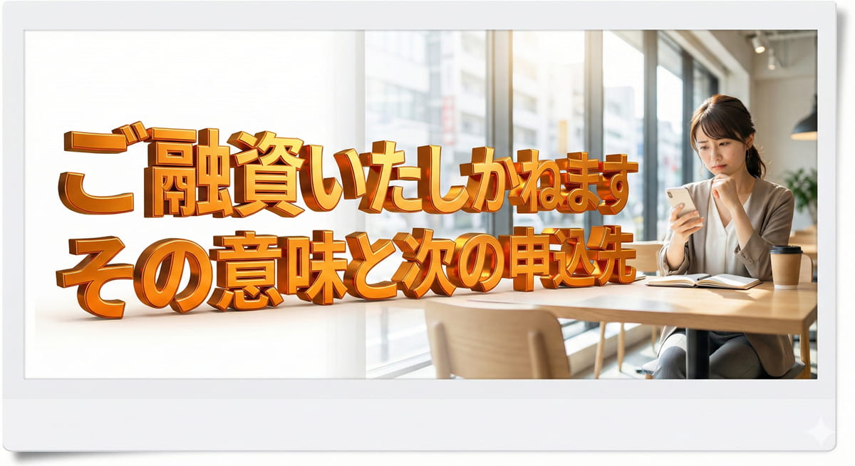 『ご融資いたしかねます』の意味と次の申込先のアイキャッチ画像