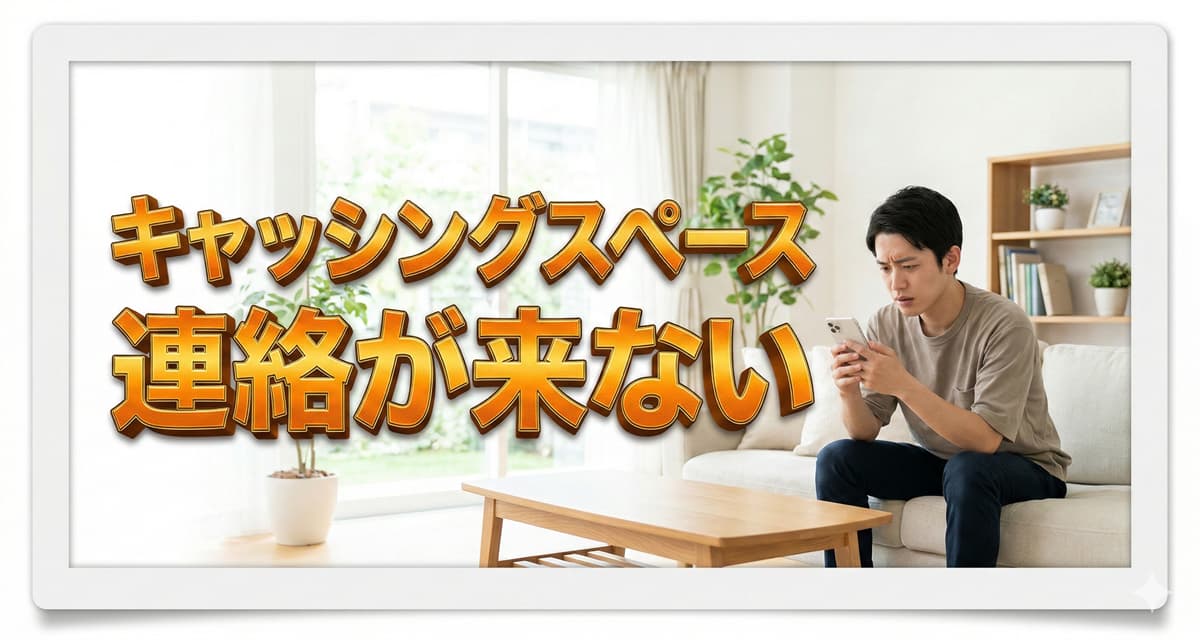 キャッシングスペースから連絡来ない問題と解決策のアイキャッチ画像