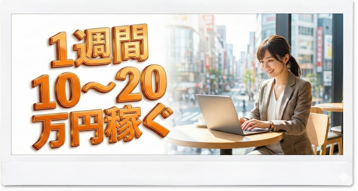 1日～1週間で10万～20万円を副業で稼ぐ方法・在宅でお金を稼ぐならコレのアイキャッチ画像