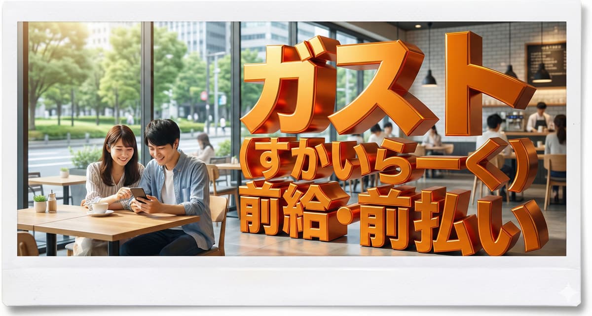 ガスト・すかいらーくの前給・前払いのやり方を完全解説｜アプリ申請から振込までのアイキャッチ画像