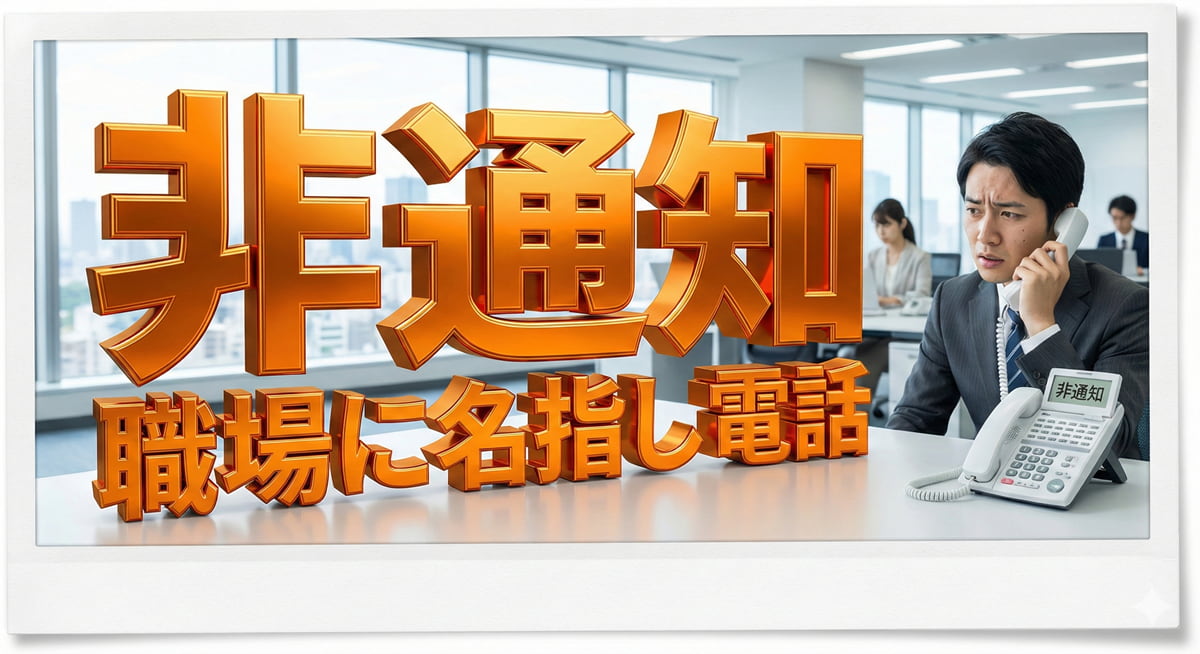 非通知で職場に名指し電話！消費者金融が個人名で会社に連絡するケースのアイキャッチ画像
