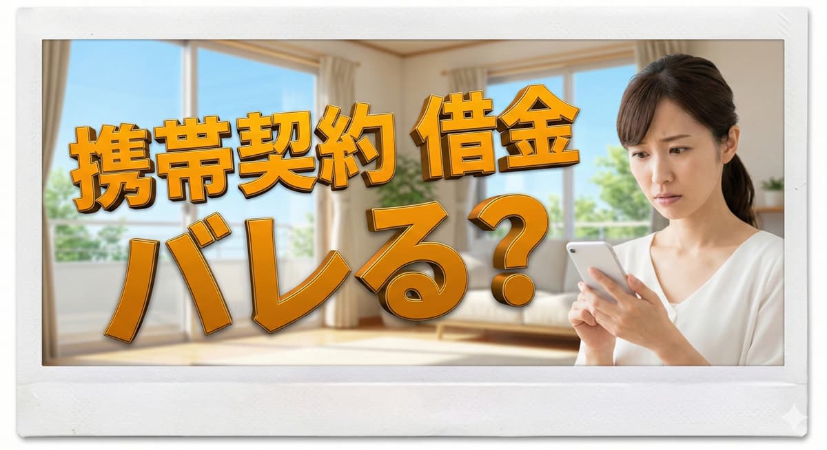 携帯契約の審査は借金がバレる？契約できない？注意したい2つの事のアイキャッチ画像