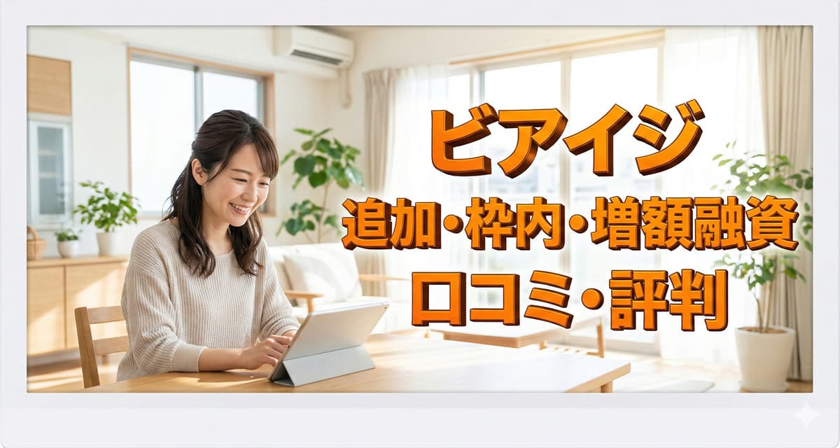 ビアイジの追加・枠内・増額融資に関する口コミ・評判のアイキャッチ画像