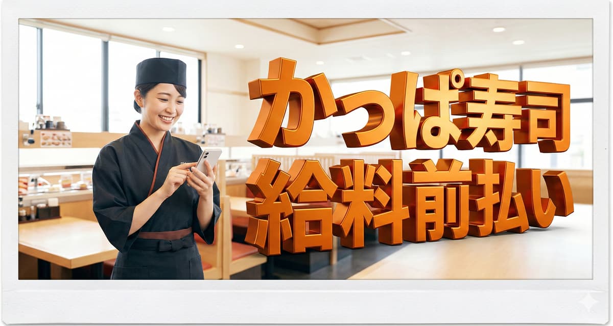かっぱ寿司で給料の前払い・前借りをする方法は？今すぐ借りたい時の対処法のアイキャッチ画像