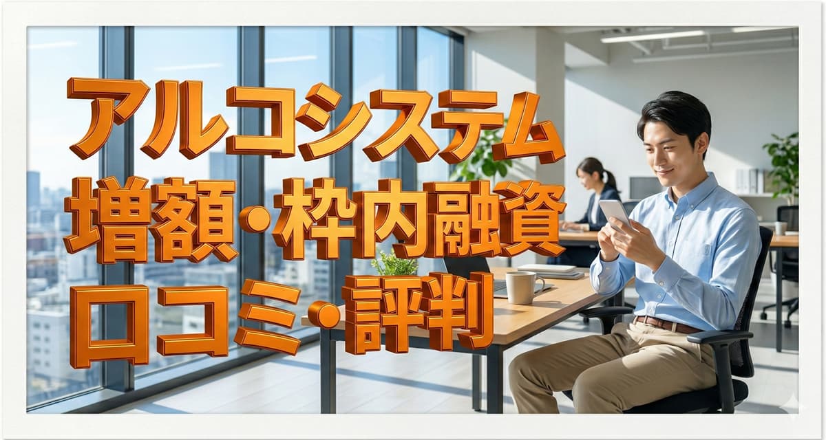 アルコシステムで増額融資・枠内融資は可能？口コミ評判も紹介のアイキャッチ画像