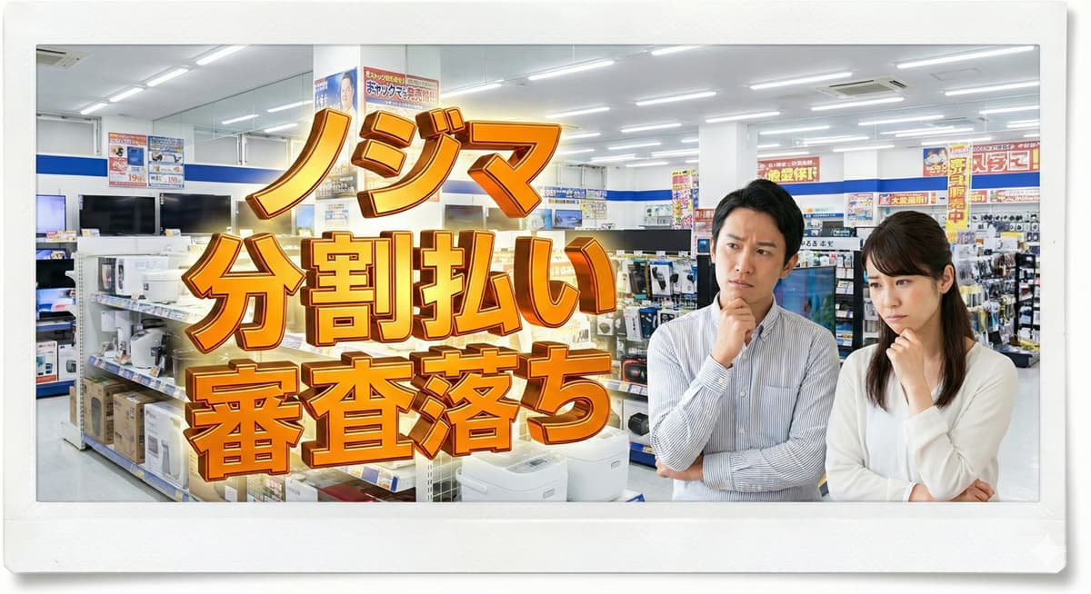 ノジマ分割払いの審査落ちの原因は？口コミから学ぶ対策と代替案のアイキャッチ画像