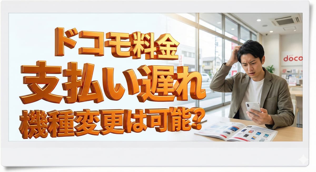 ドコモ料金の1ヶ月支払い遅れ！機種変更は可能？のアイキャッチ画像