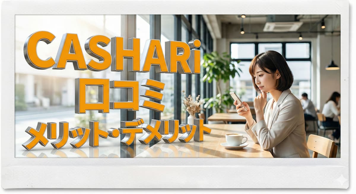 CASHARiの口コミから分かるサービス概要とメリット・デメリットのアイキャッチ画像