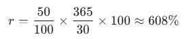 後払い現金化の異常な年利を証明する計算式。実質年率が608%に達する暴利を可視化